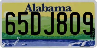 AL license plate 65DJ809