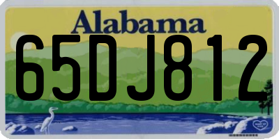 AL license plate 65DJ812