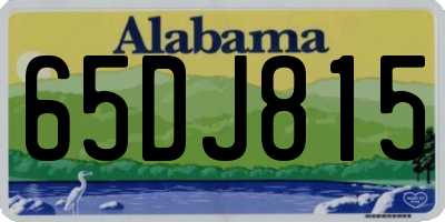 AL license plate 65DJ815