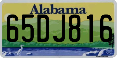 AL license plate 65DJ816