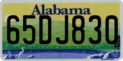 AL license plate 65DJ830