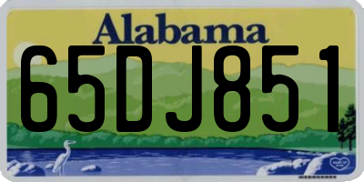 AL license plate 65DJ851
