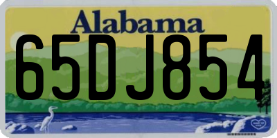 AL license plate 65DJ854