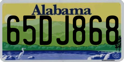 AL license plate 65DJ868