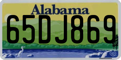 AL license plate 65DJ869