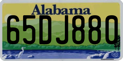 AL license plate 65DJ880