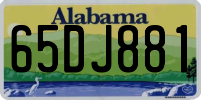 AL license plate 65DJ881