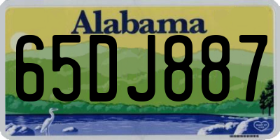 AL license plate 65DJ887