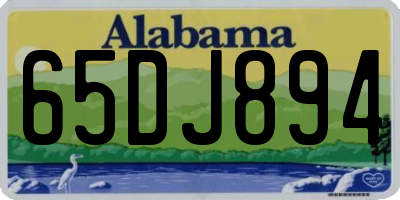 AL license plate 65DJ894