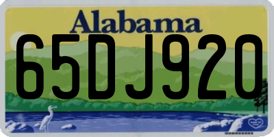 AL license plate 65DJ920