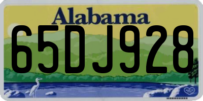 AL license plate 65DJ928