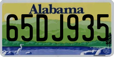 AL license plate 65DJ935