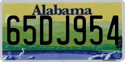 AL license plate 65DJ954