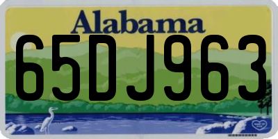 AL license plate 65DJ963