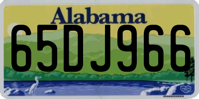 AL license plate 65DJ966