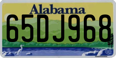 AL license plate 65DJ968