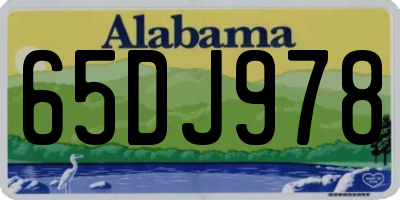 AL license plate 65DJ978
