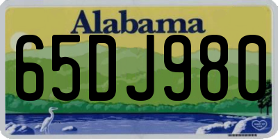 AL license plate 65DJ980