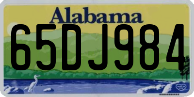 AL license plate 65DJ984