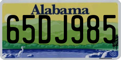 AL license plate 65DJ985
