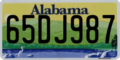 AL license plate 65DJ987