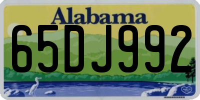 AL license plate 65DJ992