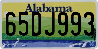 AL license plate 65DJ993
