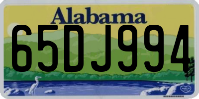 AL license plate 65DJ994