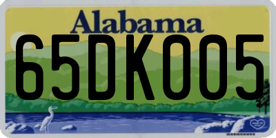 AL license plate 65DK005