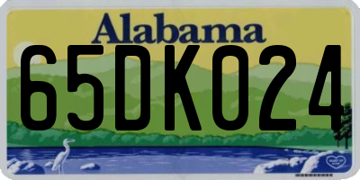 AL license plate 65DK024