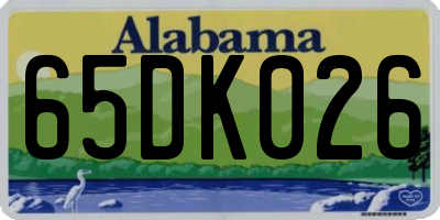 AL license plate 65DK026