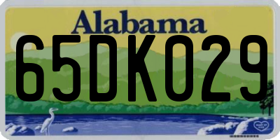 AL license plate 65DK029