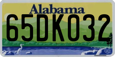 AL license plate 65DK032