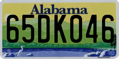 AL license plate 65DK046