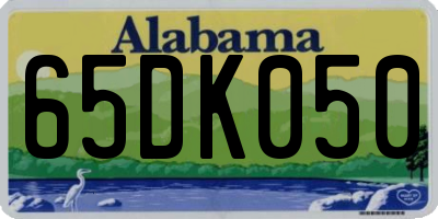 AL license plate 65DK050