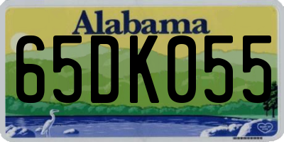 AL license plate 65DK055