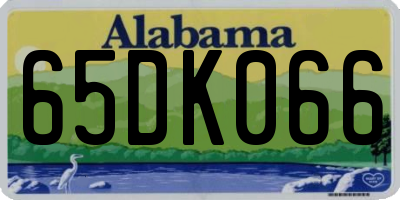 AL license plate 65DK066