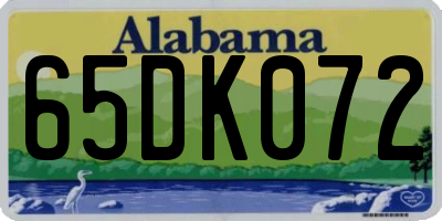 AL license plate 65DK072
