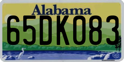 AL license plate 65DK083