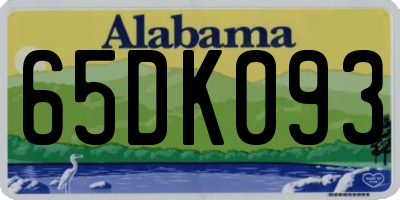 AL license plate 65DK093