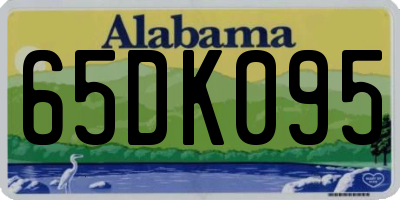 AL license plate 65DK095