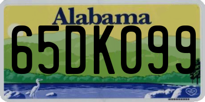 AL license plate 65DK099