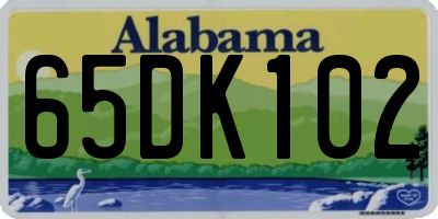 AL license plate 65DK102