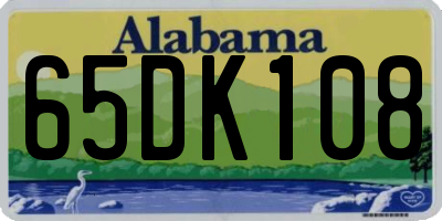 AL license plate 65DK108