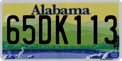AL license plate 65DK113