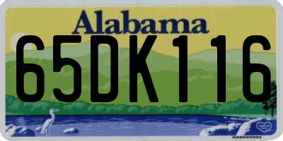 AL license plate 65DK116
