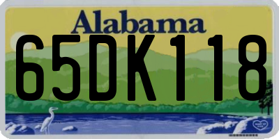 AL license plate 65DK118