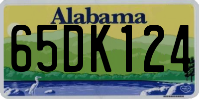 AL license plate 65DK124