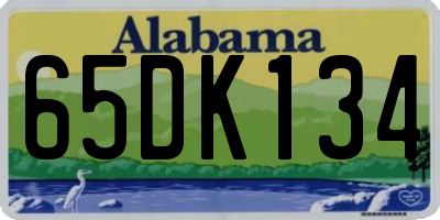 AL license plate 65DK134
