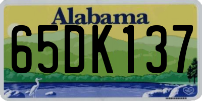 AL license plate 65DK137